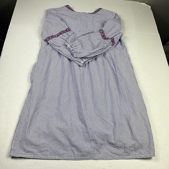 Tommy Bahama Womens Salina Poplin Shirt Dress Striped Embroidered Preppy SMALL - Picture 9 of 10